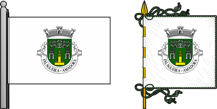 Bandeira e estandarte da antiga freguesia da Falagueira - Falagueira former civil parish, flag and banner