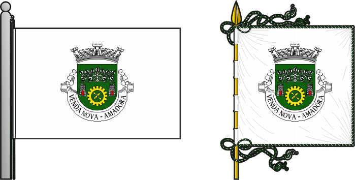 Bandeira e estandarte da antiga freguesia de Venda Nova - Venda Nova former civil parish, flag and banner