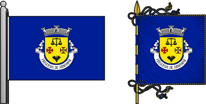 Bandeira e estandarte da antiga freguesia de Armamar - Armamar former civil parish, flag and banner