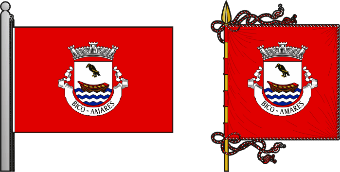 Bandeira e estandarte da freguesia de Bico - Bico civil parish, flag and banner Bandeira e estandarte da freguesia de Bico - Bico civil parish, flag and banner
