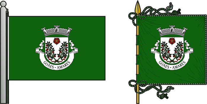 Bandeira e estandarte da freguesia de Goães - Goães civil parish, flag and banner Bandeira e estandarte da freguesia de Goães - Goães civil parish, flag and banner