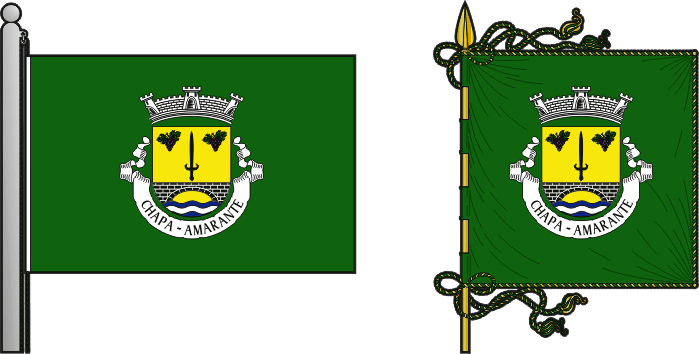 Bandeira e estandarte da antiga freguesia de Chapa - Chapa former civil parish, flag and banner Bandeira e estandarte da antiga freguesia de Chapa - Chapa former civil parish, flag and banner