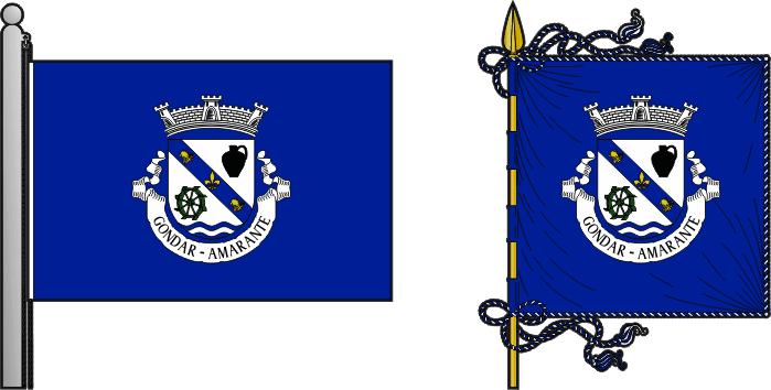 Bandeira e estandarte da freguesia de Gondar - Gondar civil parish, flag and banner Bandeira e estandarte da freguesia de Gondar - Gondar civil parish, flag and banner