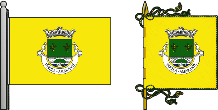 Bandeira e estandarte da antiga freguesia de Várzea - Várzea former civil parish, flag and banner Bandeira e estandarte da antiga freguesia de Várzea - Várzea former civil parish, flag and banner
