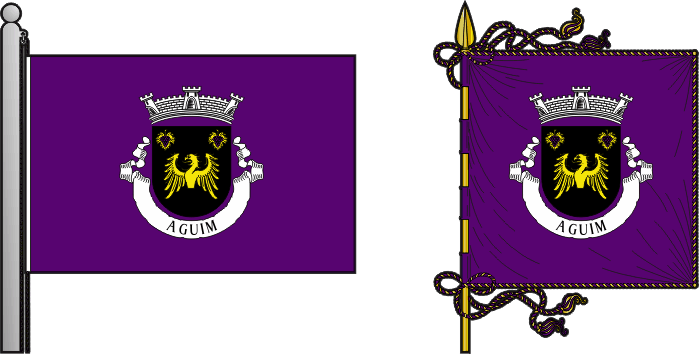 Bandeira e estandarte da antiga freguesia de Aguim - Aguim former civil parish, flag and banner