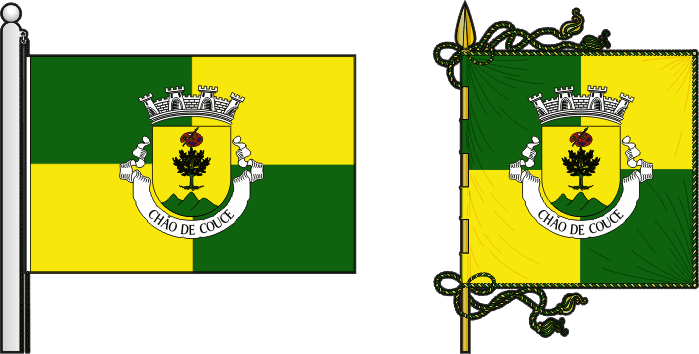 Bandeira e estandarte da freguesia de Chão de Couce - Chão de Couce civil parish, flag and banner