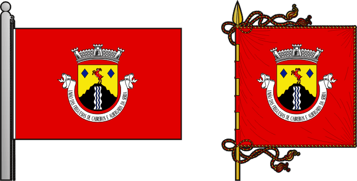 Bandeira e estandarte da Freguesia de Cabreiros e Albergaria da Serra - Cabreiros and Albergaria da Serra civil parish, flag and banner Bandeira e estandarte da Freguesia de Cabreiros e Albergaria da Serra - Cabreiros and Albergaria da Serra civil parish, flag and banner