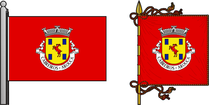 Bandeira e estandarte da antiga freguesia de Cabreiros - Cabreiros former civil parish, flag and banner