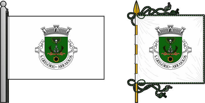 Bandeira e estandarte da antiga freguesia de São Gregório - São Gregório former civil parish, flag and banner Bandeira e estandarte da antiga freguesia de São Gregório - São Gregório former civil parish, flag and banner