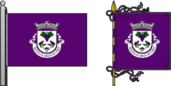 Bandeira e estandarte da freguesia de Arruda dos Vinhos - Arruda dos Vinhos civil parish, flag and banner