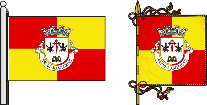 Bandeira e estandarte da freguesia de Torrão - Torrão civil parish, flag and banner Bandeira e estandarte da freguesia de Torrão - Torrão civil parish, flag and banner