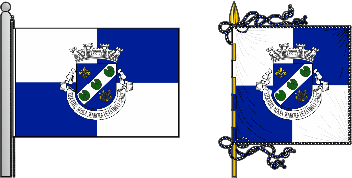 Bandeira e estandarte da freguesia de Requeixo, Nossa Senhora de Fátima e Nariz civil parish coat-of-arms flag and banner Bandeira e estandarte da freguesia de Requeixo, Nossa Senhora de Fátima e Nariz civil parish coat-of-arms flag and banner