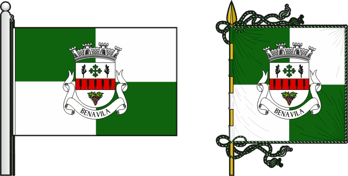 Bandeira e estandarte da antiga freguesia de Benavila - Benavila former civil parish, flag and banner
