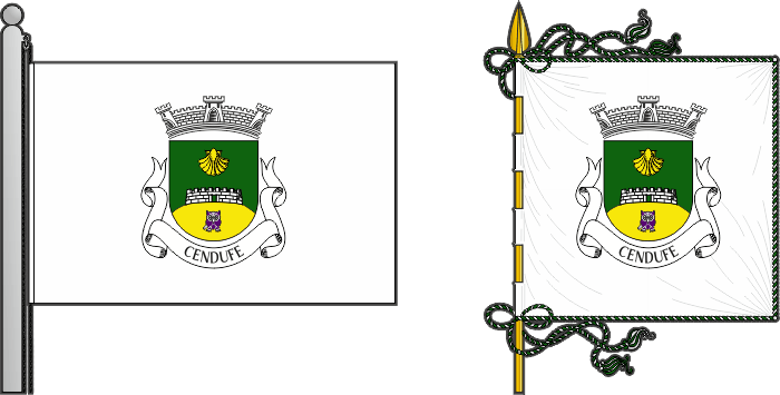 Bandeira e estandarte da freguesia de Cendufe - Cendufe civil parish, flag and banner Bandeira e estandarte da freguesia de Cendufe - Cendufe civil parish, flag and banner