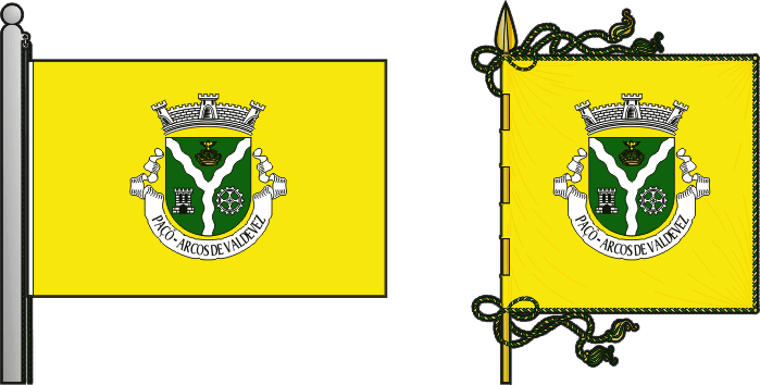 Bandeira e estandarte da freguesia de Paçô - Paçô civil parish, flag and banner