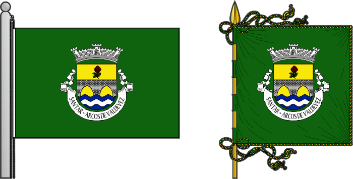 Bandeira e estandarte da antiga freguesia de Santar - Santar former civil parish, flag and banner Bandeira e estandarte da antiga freguesia de Santar - Santar former civil parish, flag and banner
