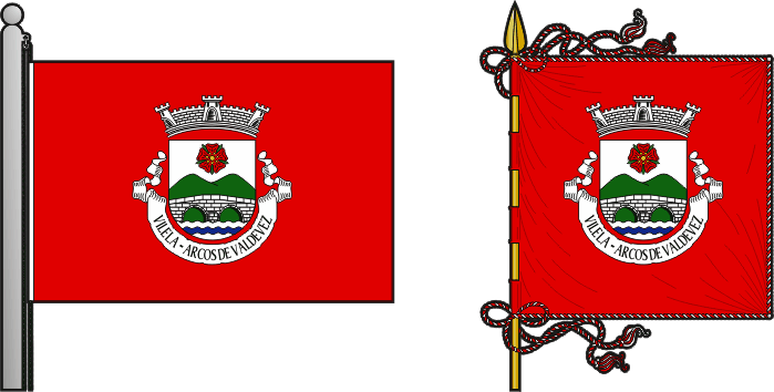 Bandeira e estandarte da antiga freguesia de Vilela - Vilela former civil parish, flag and banner