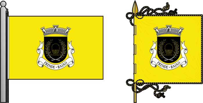 Bandeira e estandarte da freguesia de Frende - Frende civil parish, flag and banner Bandeira e estandarte da freguesia de Frende - Frende civil parish, flag and banner