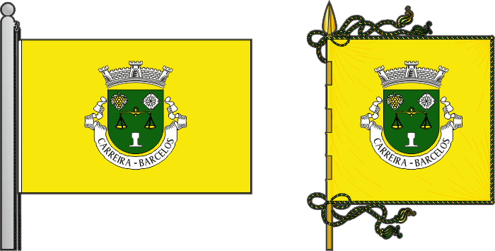 Bandeira e estandarte da antiga freguesia de Carreira - Carreira former civil parish, flag and banner Bandeira e estandarte da antiga freguesia de Carreira - Carreira former civil parish, flag and banner