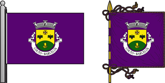 Bandeira e estandarte da antiga freguesia de Couto - Couto former civil parish, flag and banner