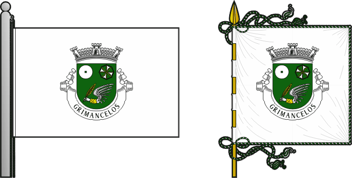 Bandeira e estandarte da antiga freguesia de Grimancelos - Grimancelos former civil parish, flag and banner
