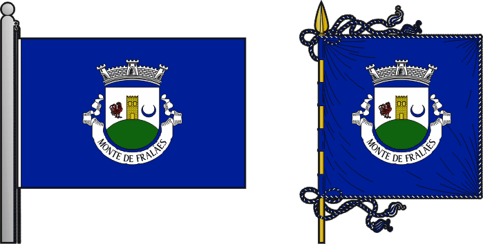 Bandeira e estandarte da antiga freguesia de Monte de Fralães - Monte de Fralães former civil parish, flag and banner
