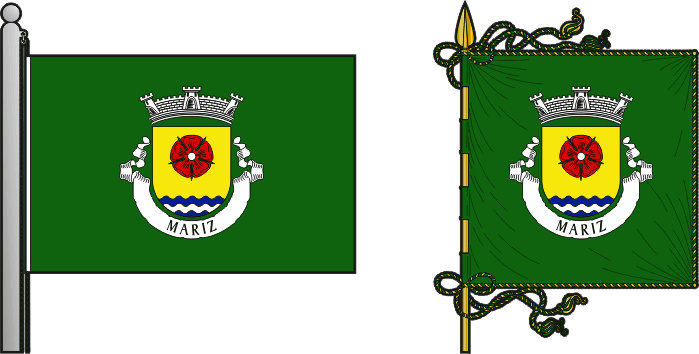 Bandeira e estandarte da antiga freguesia de Mariz - Mariz former civil parish, flag and banner