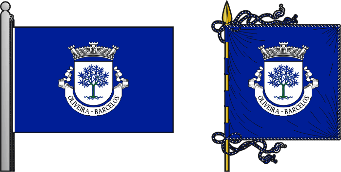 Bandeira e estandarte da freguesia de Oliveira - Oliveira civil parish, flag and banner Bandeira e estandarte da freguesia de Oliveira - Oliveira civil parish, flag and banner
