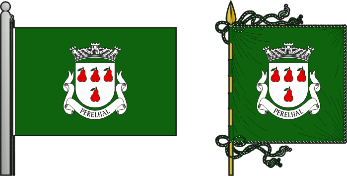 Bandeira e estandarte da freguesia de Perelhal - Perelhal civil parish, flag and banner