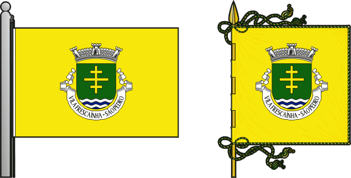Bandeira e estandarte da antiga freguesia de Vila Frescaínha (São Pedro) - Vila Frescaínha (São Pedro) former civil parish, flag and banner