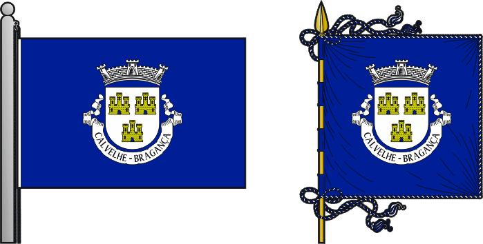 Bandeira e estandarte da antiga freguesia de Calvelhe - Calvelhe former civil parish, flag and banner