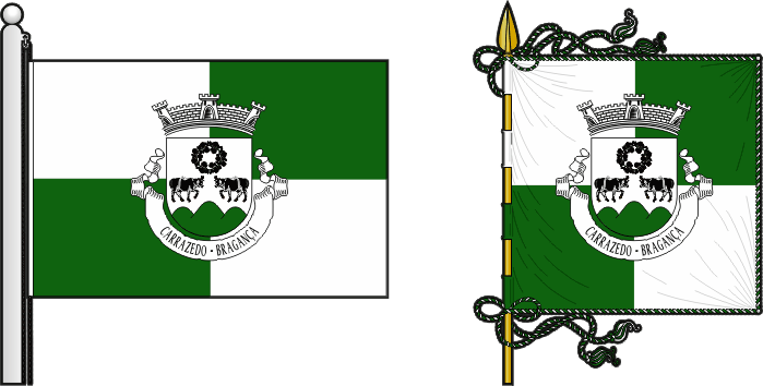 Bandeira e estandarte da antiga freguesia de Carrazedo - Carrazedo former civil parish, flag and banner