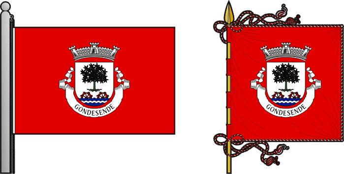 Bandeira e estandarte da freguesia de Gondesende - Gondesende civil parish, flag and banner Bandeira e estandarte da freguesia de Gondesende - Gondesende civil parish, flag and banner