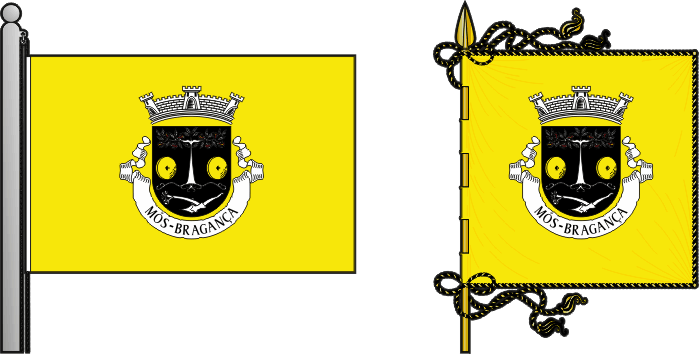 Bandeira e estandarte da freguesia de Mós - Mós civil parish, flag and banner Bandeira e estandarte da freguesia de Mós - Mós civil parish, flag and banner