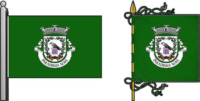 Bandeira e estandarte da antiga freguesia de Paradinha Nova - Paradinha Nova former civil parish, flag and banner