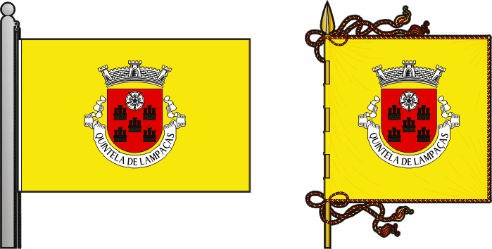Bandeira e estandarte da freguesia de Quintela de Lampaças - Quintela de Lampaças civil parish, flag and banner Bandeira e estandarte da freguesia de Quintela de Lampaças - Quintela de Lampaças civil parish, flag and banner