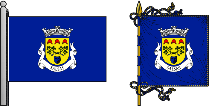 Bandeira e estandarte da freguesia de Salsas - Salsas civil parish, flag and banner Bandeira e estandarte da freguesia de Salsas - Salsas civil parish, flag and banner