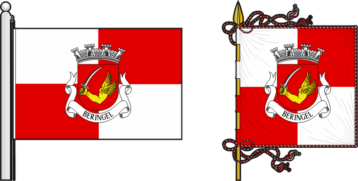 Bandeira e estandarte da freguesia de Beringel - Beringel civil parish, flag and banner