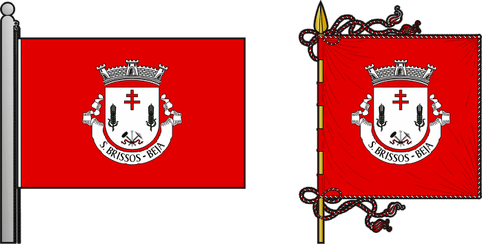 Bandeira e estandarte da antiga freguesia de São Brissos - São Brissos former civil parish, flag and banner