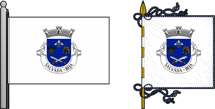 Bandeira e estandarte da antiga freguesia de Salvada - Salvada former civil parish, flag and banner