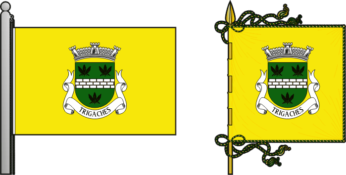 Bandeira e estandarte da antiga freguesia de Trigaches - Trigaches former civil parish, flag and banner Bandeira e estandarte da antiga freguesia de Trigaches - Trigaches former civil parish, flag and banner