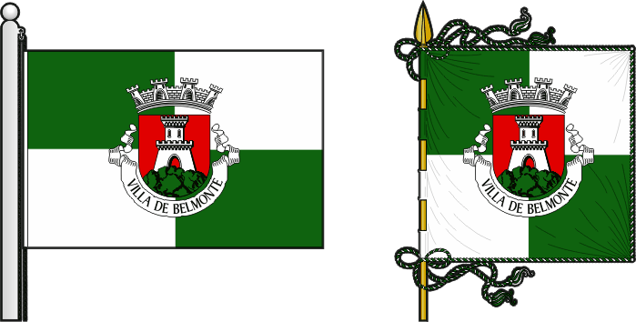 Bandeira e estandarte do Município de Belmonte - Belmonte municipal flag and banner