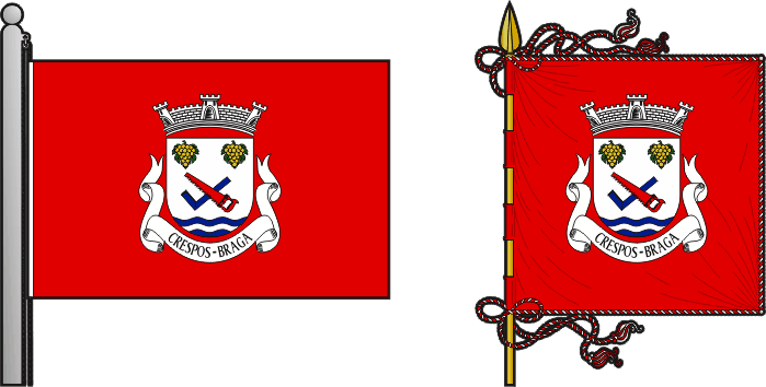 Bandeira e estandarte da antiga freguesia de Crespos - Crespos former civil parish, flag and banner