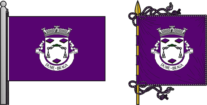 Bandeira e estandarte da antiga freguesia de Dume - Dume former civil parish, flag and banner