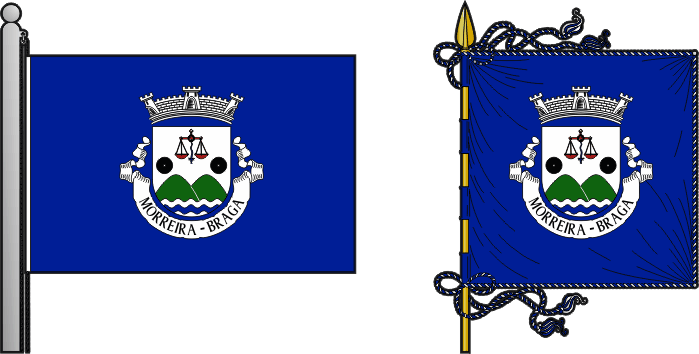 Bandeira e estandarte da antiga freguesia de Morreira - Morreira former civil parish, flag and banner