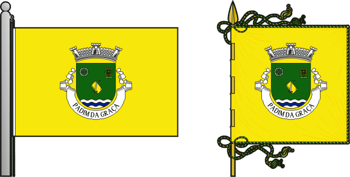 Bandeira e estandarte da freguesia de Padim da Graça - Padim da Graça civil parish, flag and banner Bandeira e estandarte da freguesia de Padim da Graça - Padim da Graça civil parish, flag and banner