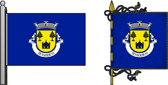 Bandeira e estandarte da antiga freguesia de Trandeiras - Trandeiras former civil parish, flag and banner Bandeira e estandarte da antiga freguesia de Trandeiras - Trandeiras former civil parish, flag and banner