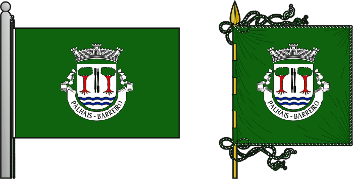 Bandeira e estandarte da antiga freguesia de Palhais - Palhais former civil parish, flag and banner