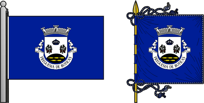 Bandeira e estandarte da antiga freguesia de Boticas - Boticas former civil parish, flag and banner