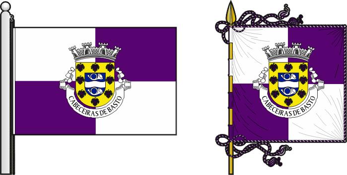 Bandeira e estandarte do município de Cabeceiras de Basto - Cabeceiras de Basto Municipality flag and banner Bandeira e estandarte do município de Cabeceiras de Basto - Cabeceiras de Basto Municipality flag and banner